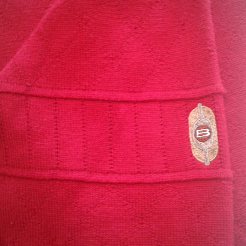 Bogner vintage sweater wool blend red turtleneck - Picture 8 of 12